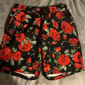 Rose design shorts